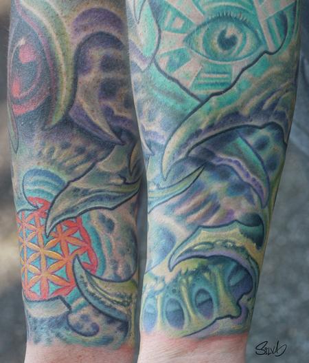 Marvin Silva - Custom Flower of Life Bio Tattoo