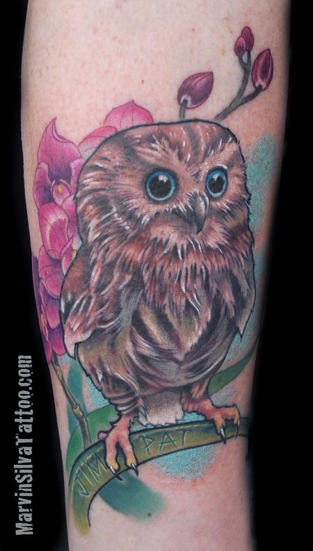 Marvin Silva - Baby Owl Tattoo