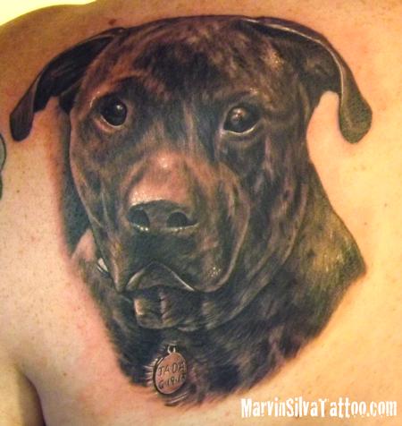 Tattoos - Dog Portrait Tattoo - 78036