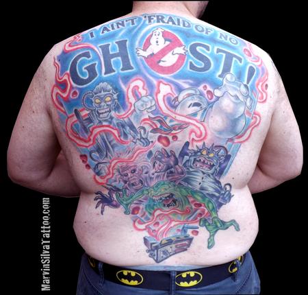 Marvin Silva - Ghostbusters Back Piece Tattoo