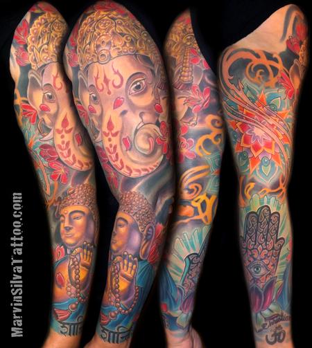 Tattoos - Custom Religious Sleeve - 82386