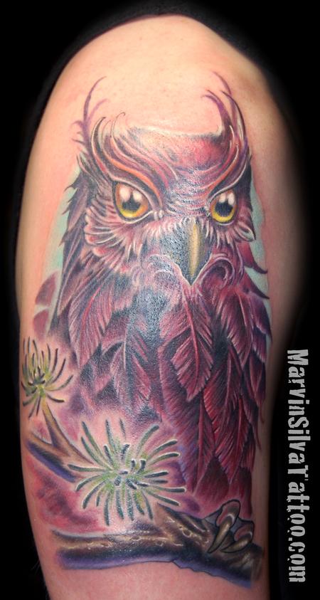 Marvin Silva - Owl Tattoo