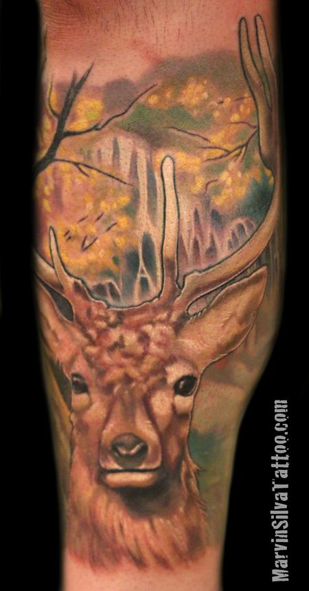 Marvin Silva - Deer Tattoo