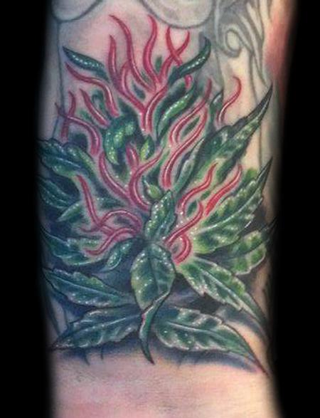 Tattoos - Marijuana Tattoo - 62587