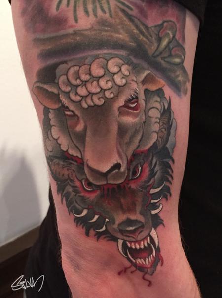 Tattoos - Wolf in Sheep clothing - 106742