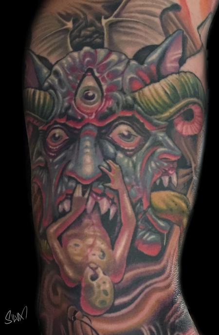 Marvin Silva - Custom Demon Tattoo