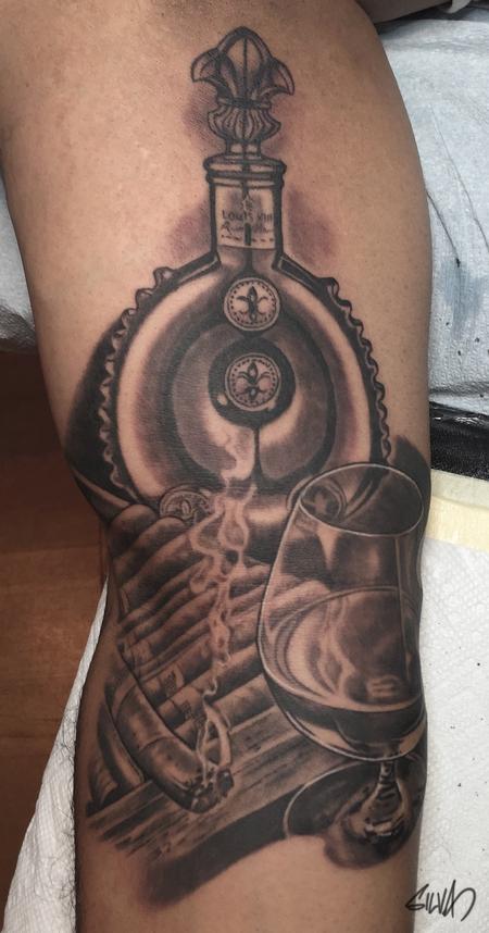 Marvin Silva - Cognac Cigar Tattoo