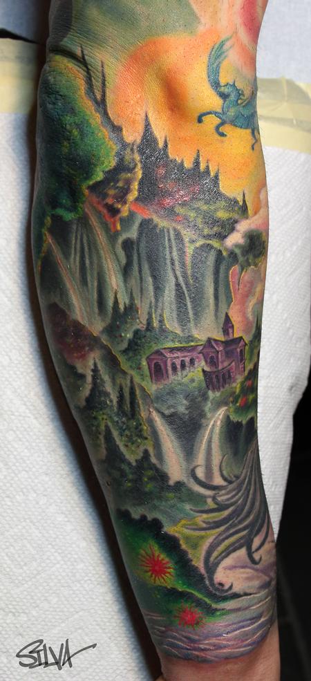 Tattoos - Fantasy Landscape - 100595