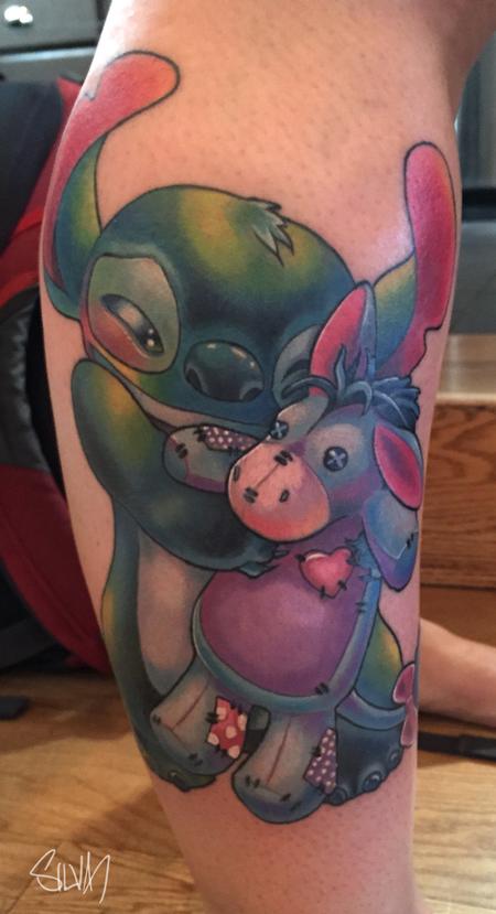 Marvin Silva - Stitch and Eeyore Tattoo