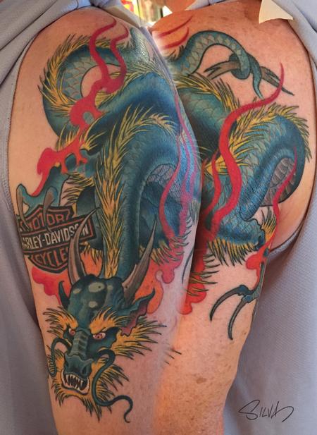 Marvin Silva - Harley Davidson Dragon Tattoo