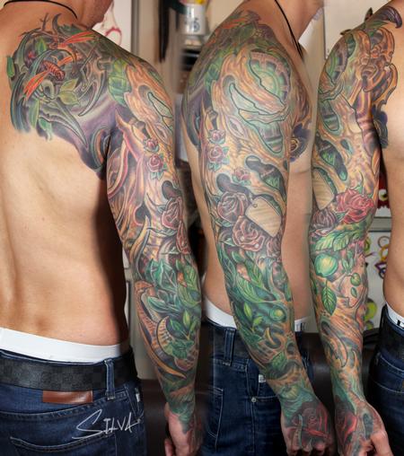 Tattoos - Custom Bio Organic Sleeve Tattoo - 109983