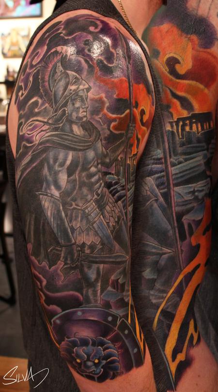 Marvin Silva - Custom Ares God of War Tattoo