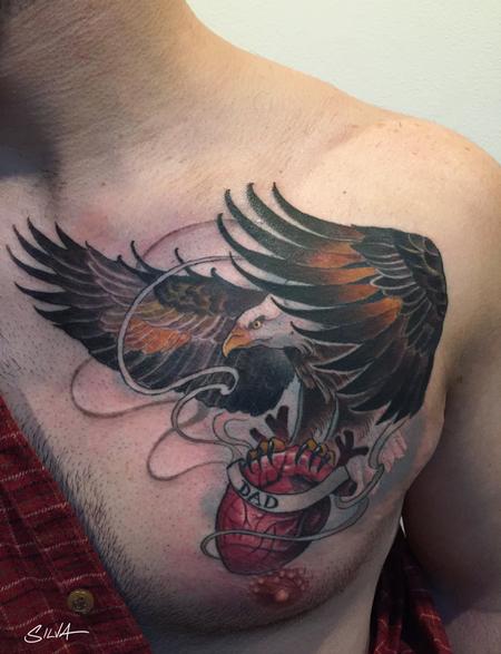 Tattoos - Custom Eagle Heart Tattoo - 115754