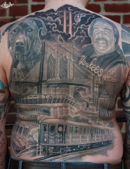 Tattoos - New York Back Tattoo - 101515
