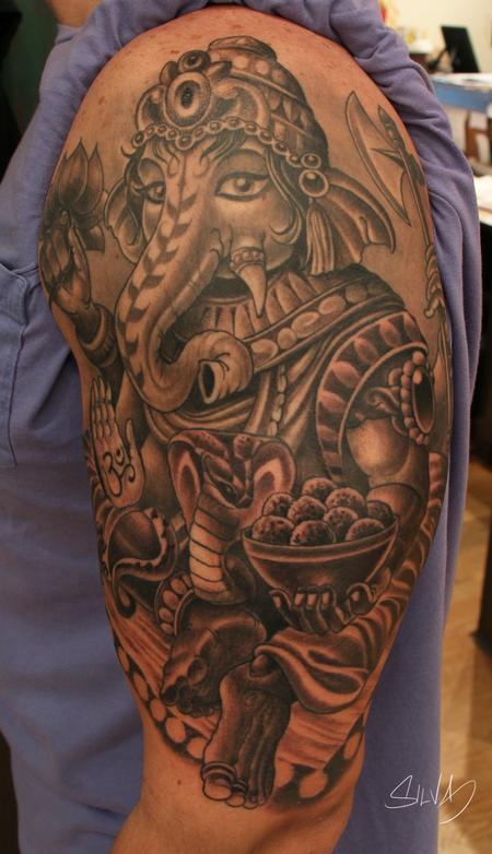 Tattoos - Custom Ganesh Tattoo - 115320