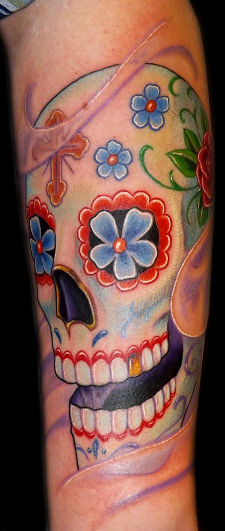 Tattoos - Sugar Skull Tattoo - 67889