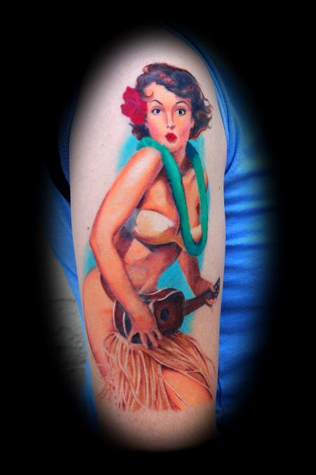 Tattoos - Keith Ciaramello - Color Pinup Tattoo