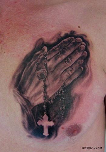 Tattoos - praying hands1 - 20586