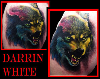 Looking for unique Darrin White Tattoos?  Wolf Portrait