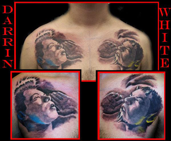 Looking for unique Darrin White Tattoos?  Good and Evil