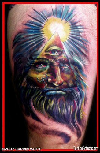 Looking for unique Darrin White Tattoos?  All Seeing Guy
