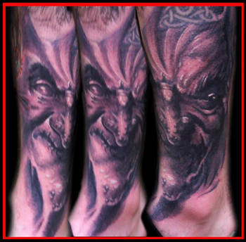 Looking for unique Darrin White Tattoos?  Scary Face