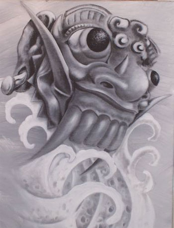 Tattoos - BARONG KET MASK - 11306