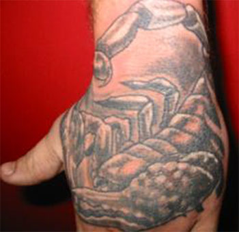 Tattoos - Nature Animal Insect tattoos - SCORPION HAND