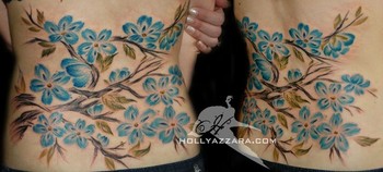 Holly Azzara - Brush Painted Blue Flowers