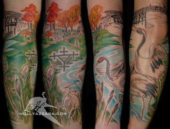 Holly Azzara - Brush Painted Inspired Fall/Winter Sleeve (In Progress)