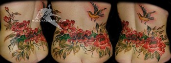 Holly Azzara - Asian Brush Paint Peonies cover up