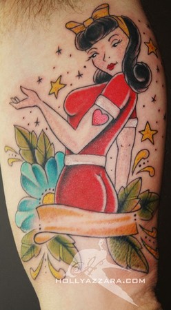 Holly Azzara - Traditional Girl Tattoo
