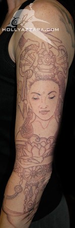 Holly Azzara - Dancer 3/4 Sleeve In Progress