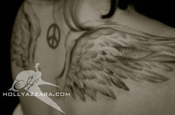 Holly Azzara - Black and Gray Wings Healed