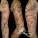 Tattoos - Brush Painted Cherry Blossom 3/4 Sleeve - 45845