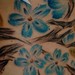 Tattoos - Brush Painted Blue Flowers (detail) - 47590
