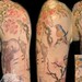 Tattoos - Brush Painted Geisha, Flowers, and Birds (In Progress) - 47588