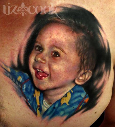 Liz Cook - Deans memorial portrait tattoo