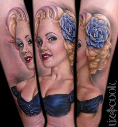 Tattoos Page 1 Tim's Blue Rose Pin Up