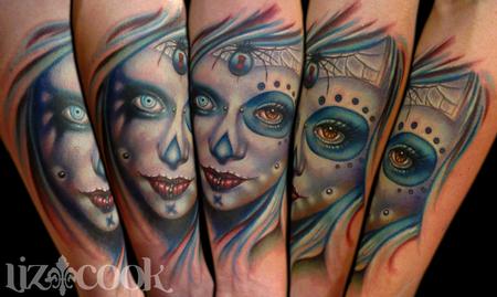 Liz Cook - Ninjas Marilyn Manson Day of Dead Portrait