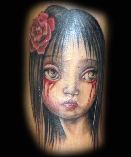 girls tattoos on arm. Ryden Sad Sad Girl Tattoo