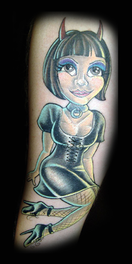 pinup tattoo. George#39;s Dani Pin-Up Tattoo