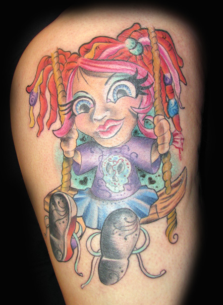 Tattoos Cartoon tattoos Carly's Dread Girl click to view large image