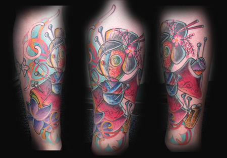 Looking for unique  Tattoos? Voodoo Giesha Doll