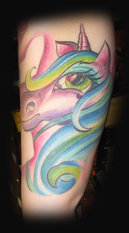 Looking for unique  Tattoos? Richmond Girlie Unicorn