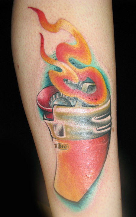 Looking for unique  Tattoos? Big Brain Bic Lighter