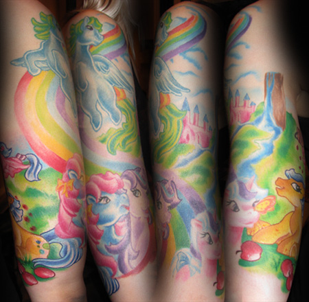 Looking for unique  Tattoos? My Little Pony Tattoo Sleeve