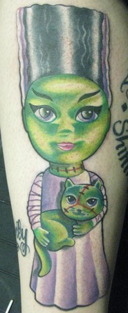 Looking for unique  Tattoos? Bride of Frankenstein Doll