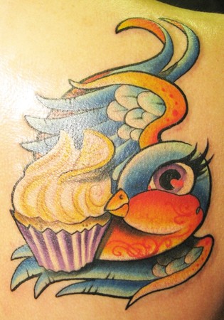Looking for unique  Tattoos? Lemon Cupcake Sparrow