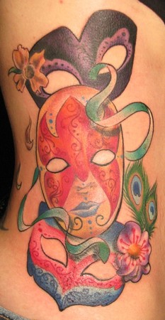 Looking for unique  Tattoos? Masquerade Mask Tattoo